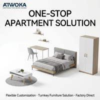 Ensemble de meubles ATWOKA pour appartement de petite taille, aménagement flexible, adapté aux studios de 20 à 39 m², solution personnalisée