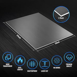 Fogli acrilici 1/4 "(6mm) <span class=keywords><strong>di</strong></span> spessore-2 confezioni da 18x24" <span class=keywords><strong>di</strong></span> alta qualità su misura lastre <span class=keywords><strong>di</strong></span> <span class=keywords><strong>vetro</strong></span> in Plexi acrilici trasparenti - Product Image 3