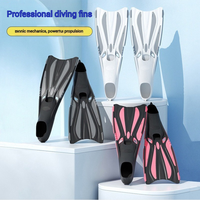 Palmes d'entraînement de natation courtes avec logo personnalisé pour adultes en caoutchouc de silicone durable TPR longues lames Scuba Divin