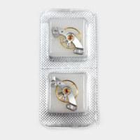 Ressort de balancier bleu pour mouvement de montre 4130 avec pont, pièces de rechange pour ensemble de roue de balancier de mouvement