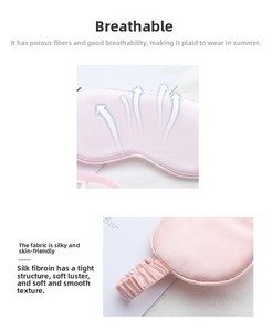 Set de diademas de seda al por mayor para dormir, para mujer y hombre, antifaces portátiles para siesta y viaje - Product Image 3