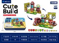 Set di Blocchi Magnetici Wolf Citadel, 60 Cubi Magnetici Pixel, Gioco di Costruzione Fai-da-Te per Bambini, Scatola in Ferro per la Conservazione