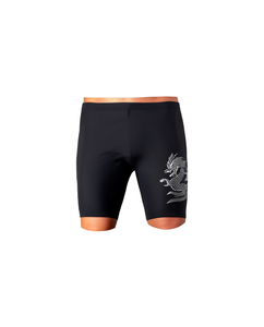 Pantaloncini Corti Traspiranti da Uomo O'Mas in Spandex e Poliestere con Ricamo Drago Frontale e Vita Elastica per Uso Casual M L XL 2XL 3XL - Product Image 1