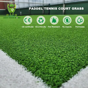 Tất cả thời tiết không trượt bề mặt cỏ nhân tạo Chuyên nghiệp padel quần vợt thể thao tổng hợp cỏ mật độ cao <span class=keywords><strong>PP</strong></span> và <span class=keywords><strong>PE</strong></span> vật liệu - Product Image 2