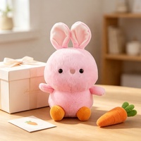 Peluche Lapin Rose Mignon, Jouet en Peluche Doux et Moelleux, Animal en Peluche Kawaii, Cadeau pour Enfants, Peluche Personnalisée OEM ODM