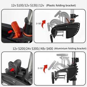 <span class=keywords><strong>Moteur</strong></span> hors-bord électrique Suptrue 12V 80lbs à longueur télescopique, <span class=keywords><strong>moteur</strong></span> sans balais, <span class=keywords><strong>moteur</strong></span> de bateau de pêche en kayak avec hélice - Product Image 3