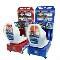 Meilleure vente Nouvelle machine de jeu de course de voitures 3D à pièces Arcade-Construction en métal et en plastique Langue anglaise