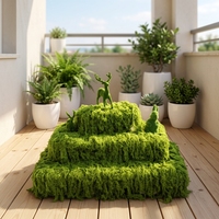 Tapis d'herbe artificielle réaliste en mousse verte, plante artificielle pour toile de fond de mariage, décoration intérieure et extérieure, Erba Artificielle