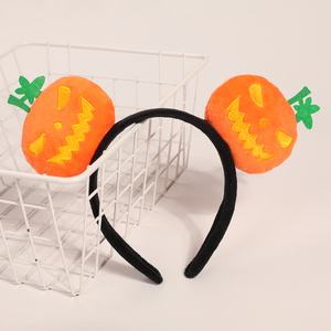 Kawaii Cute Girls <strong>Pumpkin</strong> Hairband Halloween Makeup <strong>Headband</strong> with Funny Slap Wristband and Snap Bracelet Bear Design - Product Image 6