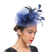 Topi Fascinator Formal Bunga Berkualitas Tinggi Warna-warni Kentucky Derby Topi Gereja Jaring Bernapas Nyaman Dapat Disesuaikan Wanita Pantai