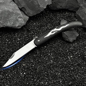 להב מגולף טיטניום חלול טיטניום מצופה נירוסטה סכין כיס מתקפל לפרוייקטים שונים - Product Image 1