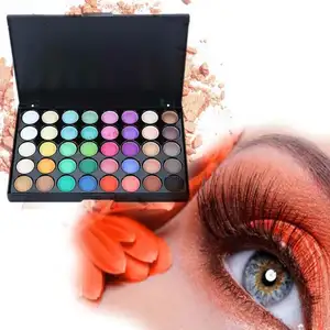 Palet Eyeshadow profesional 40 warna, Rias mata berkilau Matte tahan air Eyeshadow paletas de sombras tahan lama