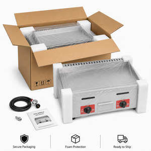 Commercial 730mm LPG Gas Griddle GH-720 Stainless Steel <b>Flat</b> <b>Top</b> <b>Grill</b> with Adjustable Controls and Oil Drawer for Restaurant - Product Image 6