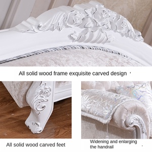 Canapé trois places <span class=keywords><strong>en</strong></span> tissu de style europé<span class=keywords><strong>en</strong></span> pour <span class=keywords><strong>petit</strong></span> appartement, idéal pour salons de beauté et salons élégants et modernes - Product Image 3