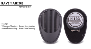 ลำโพงสเตอริโอสำหรับเรือขนาด 2.5 นิ้ว รุ่น H103 12V IP66 กันน้ำ สีขาว สำหรับเรือ สปา สระว่ายน้ำ ยานพาหนะ เจ็ทสกี ATV - Product Image 5