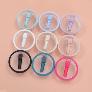 40oz Tumbler Colorful Lid Thickened Silicone <b>Straw</b> Lid <b>Plastic</b> Replacement Cover for Ice Tumbler <b>Drinking</b> Cup Accessories - Product Image 3