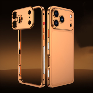 Custodia per telefono di lusso con telaio metallico per dissipazione del calore per <span class=keywords><strong>iPhone</strong></span> 17 Air 16 15 14 <span class=keywords><strong>13</strong></span> Pro Max, cover posteriore con protezione indipendente per la <span class=keywords><strong>fotocamera</strong></span> - Product Image 2