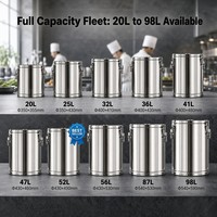 Contenedor de Alimentos Aislado para Cocina Comercial, Contenedor de Alimentos para Catering, Suministros de Acero Inoxidable para Hoteles