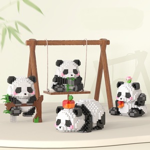 Panda W1101-1112 Cute Bamboo Building <strong>Block</strong> <strong>Bricks</strong> Creative Model Toy for Kids Girls Boys Unique Gift Idea - Product Image 2