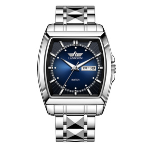 Square-shaped wine barrel watch - Men's steel strap waterproof fully <b>automatic</b> business new model <b>wristwatch</b> - Product Image 1