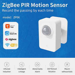 ZP06 Détecteur de mouvement PIR Zigbee pour le corps humain, alimenté par batterie, détecteur de mouvement infrarouge - Product Image 2