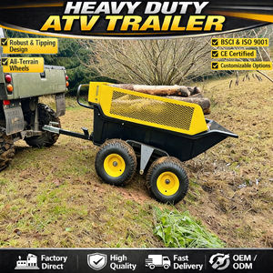 UTV/<span class=keywords><strong>ATV</strong></span> 카트 트레일러 헤비듀티 1500파운드 스틸 유틸리티 가든 메쉬 팜 덤프 카트 잔디깎이 팁핑 트레일러 - Product Image 2
