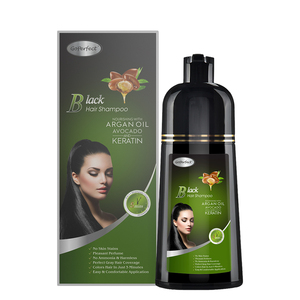 Shampoo Colorante 3-in-1 Permanente Senza Ammoniaca all'Olio di Argan, 400ml, Grado Cosmetico, Copre <span class=keywords><strong>i</strong></span> <span class=keywords><strong>Capelli</strong></span> Grigi - Product Image 5