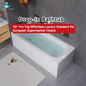 Kinglauren Acrílico Banera Hot White 170cm Estilo Francés Lujosa Bañera ABS con Sifón <span class=keywords><strong>para</strong></span> Villa Baño - Product Image 5