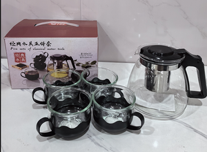 Service à thé en verre 5 pièces grande capacité avec filtre Kung Fu pour <span class=keywords><strong>la</strong></span> maison, <span class=keywords><strong>la</strong></span> restauration et les cafés - Product Image 6