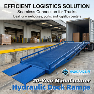 Rampe de quai mobile manuelle en acier HAOXIANG DCQ-20260617, capacité 8T-12T, <span class=keywords><strong>hauteur</strong></span> de levage 1680mm, pente <span class=keywords><strong>6m</strong></span>, pour chariot élévateur, personnalisable - Product Image 2