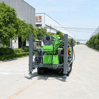Foreuse de puits d'eau portable sur chenilles de haute qualité, machine de forage de trous profonds de 2000 m, avec tuyau de forage et trépans à roche en option, en promotion