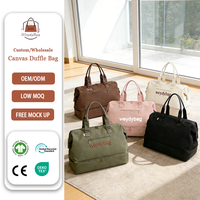 Bolsa de viaje espaciosa con logotipo personalizado, bolsa de fin de semana inteligente, bolsa de almacenamiento estructurada con compartimento para zapatos.