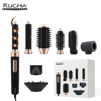 RUCHA brosse à air chaud haute vitesse 8 en 1, 1400 W, sèche-cheveux, lisseur, boucleur, coiffeur, brosse sèche-cheveux
