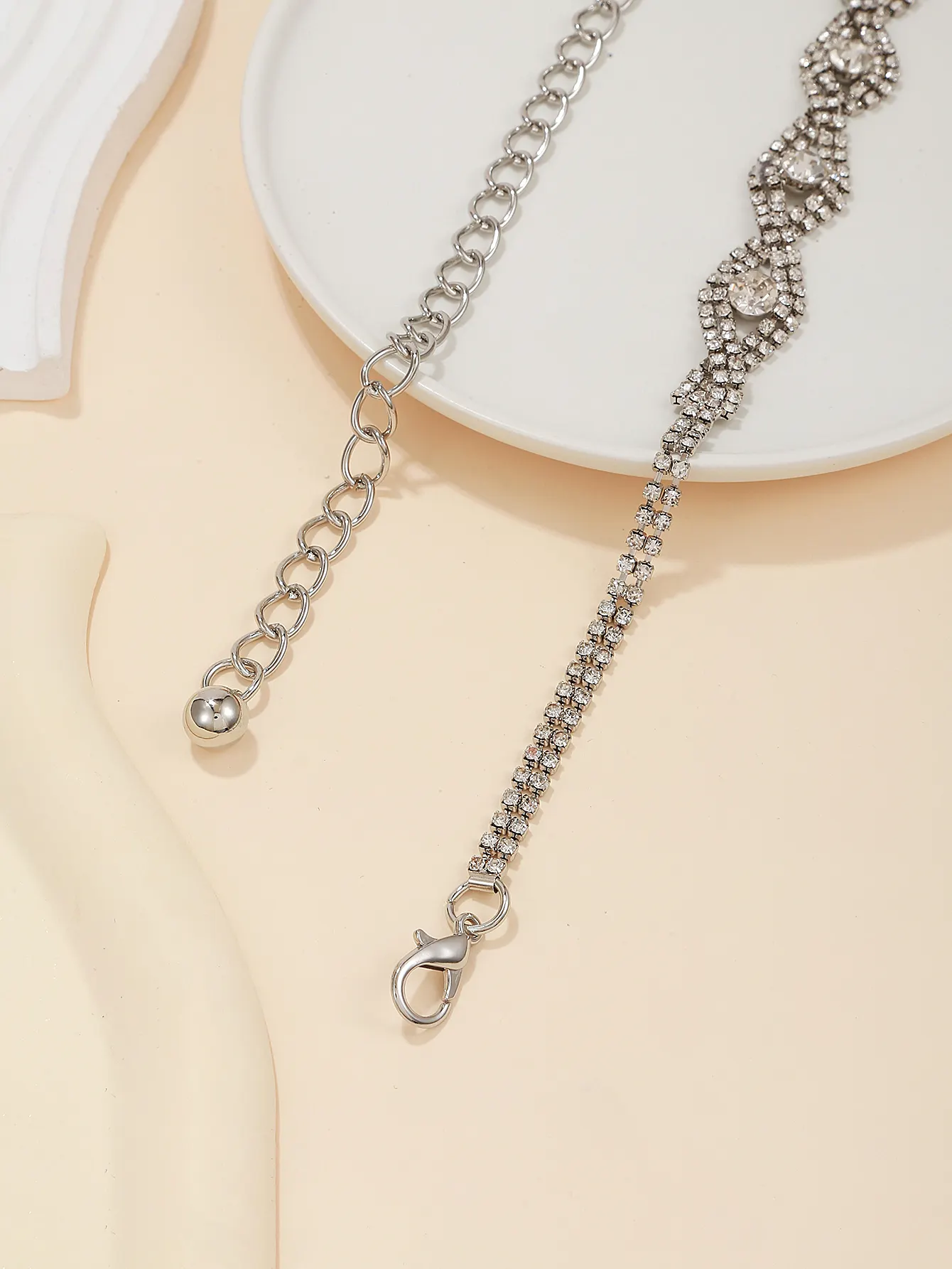 Ladies Drill Metal Chain Braided Thin Waist Chain Dress Decoration Belts for Women