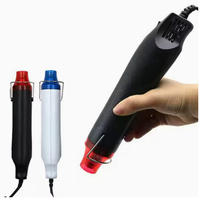 110V 300W Mini-Heißluftpistole mit digitaler Temperaturanzeige, Druckknopfschalter, tragbar für DIY-Bastelarbeiten, Prägung, CE-geprüft