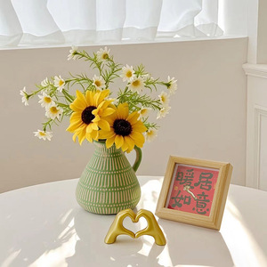 Vaso da tavolo in ceramica stile nordico bohémien dipinto a mano Art Deco <span class=keywords><strong>Design</strong></span> per la decorazione del Desktop del salotto di casa con orecchie - Product Image 2