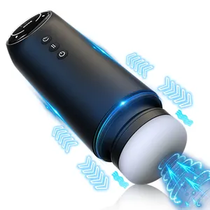 LCD Heating Automatic Male Masturbator Cup Penis Pump with 9 Sucking 9 Thrusting Pocket Pussy Machine Sex Toy for Men