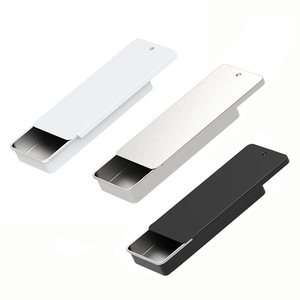 Little Metal Sliding <strong>Tin</strong> <strong>Box</strong> Custom Size Logo <strong>Rectangle</strong> Storage <strong>Slide</strong> Can Jars Square Cosmetic Iron Silver Black Sliding Boxes - Product Image 4