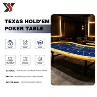 Mesa de Póker Plegable Personalizada YS OEM para Fiestas en Casa, Casino, 10 Jugadores, Portavasos, Mesa de Texas Portátil