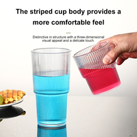 Vaso de Plástico Resistente al Calor para Restaurante, Taza de Té, Vaso para Enjuague Bucal, Vaso de PC para Beber Agua Directamente, para Fiestas