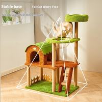 Arbre à chat durable à plusieurs niveaux, meuble pour animaux de compagnie au design moderne, vente chaude d'usine, maison pour chat facile à assembler pour chats d'intérieur