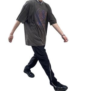 เสื้อยืดผู้ชายพิมพ์ลายวินเทจรุ่นเฮฟวีเวตผ้าฝ้าย100% ชุดแนวสตรีทผ้าถักลายตัวอักษรสำหรับฤดูร้อน - Product Image 2