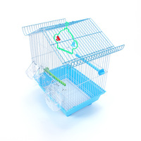 Nouvelle cage à oiseaux en fer massif à motif décoratif avec fermeture à bouton pour l'élevage de perroquets, couleur et logo personnalisables