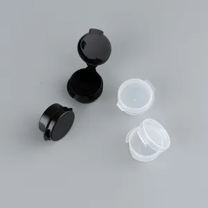 Vaso cosmetico in plastica nero 5g custodia trasparente vuota con coperchi a scatto Mini scatola portaoggetti portatile vaso per campioni di trucco