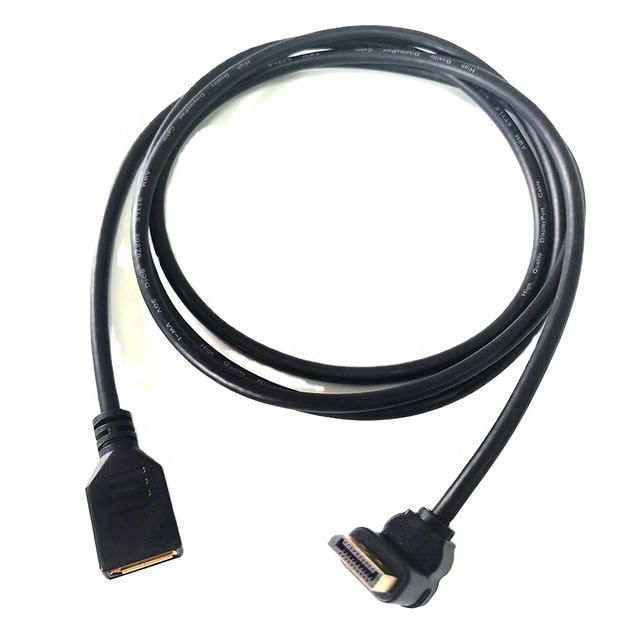 DP to DP Cable 1.8m Gold Plated 90 Degree Male to Female DisplayPort Cable Supports 4k 8k Edp TV Adapter PC Macbook HDTV Project