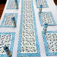 Set de table personnalisé imprimé, deux couches, coton et lin, résistant à la chaleur, lavable, pour table à manger, décoration de la maison