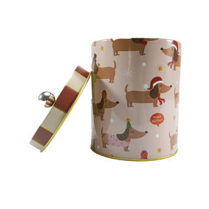 Nouvelle conception de boîte de rangement cylindrique en tôle personnalisée avec finition brillante pour l'emballage de cadeaux de bougies - Product Image 4