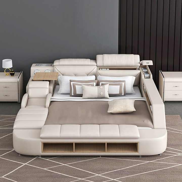 Modern Design Smart Bed Table Multi Functional Bed King Size Bed Frame ...