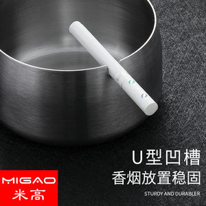 Migao Stainless Steel <b>Ashtray</b> 8cm 10cm 12cm 14cm Round Windproof Gift <b>Ashtray</b> - Product Image 2