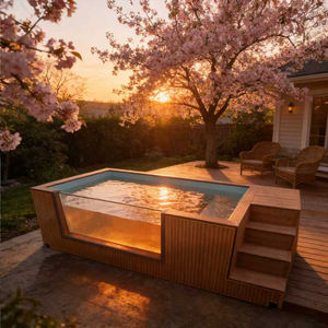 Liner de piscine en PVC, piscine conteneur avec terrasse, piscine transparente, piscine de 20 pieds, piscine pour chien, piscine de glace - Product Image 2